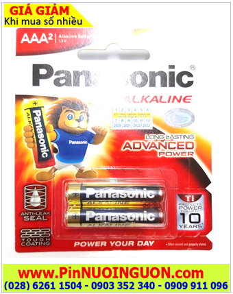 Pin Panasonic LR03T/2B; Pin AAA 1.5v Alkaline Panasonic LR03T/2B Advanced Power _Made in Thailand - Vỉ 2viên